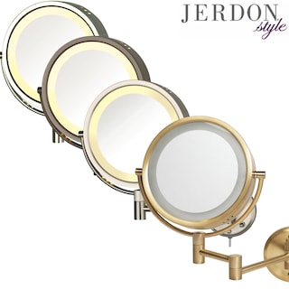 Foto 5 | Foto 5 | Espejo De Maquillaje Jerdon Montado En La Pared Con Luces De Aumento 8x - Venta Internacional.