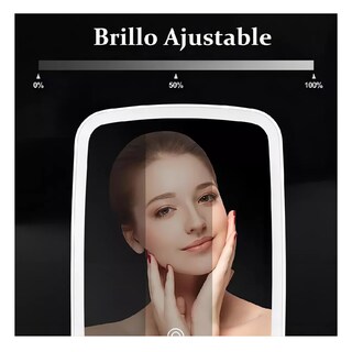 Foto 3 | Foto 3 | Espejo De Maquillaje Led Con Luz Ajustable Y Espejo 5 Veces Blanco