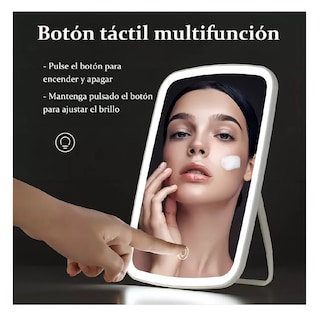 Foto 2 | Foto 2 | Espejo De Maquillaje Led Con Luz Ajustable Y Espejo 5 Veces Blanco