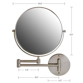 Foto 6 | Foto 6 | Espejo de Maquillaje de Pared Ovente 9 con Aumento de 1x Y 10x Niquelado - Venta Internacional