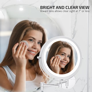 Foto 4 | Foto 4 | Espejo De Maquillaje De Pared Ovente 9 Con Aumento De 1x/10x - Venta Internacional.