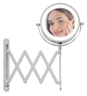 Foto 1 | Foto 1 | Espejo Redondo Para Maquillaje De Pared Con Luz Para Baño Marco Plateado