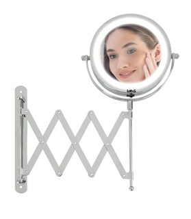 Foto 1 | Foto 1 | Espejo Redondo Para Maquillaje De Pared Con Luz Para Baño Marco Plateado