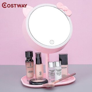 Foto 3 | Foto 3 | Espejo De Maquillaje Huoguo Espejos Faciales Luz Led Usb Rosa - Venta Internacional.