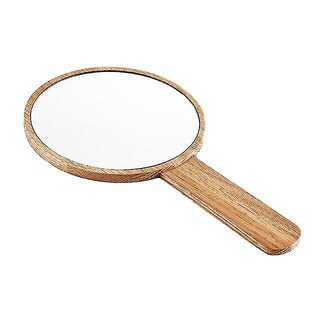 Foto 1 | Foto 1 | Espejo De Maquillaje Huoguo Madera De Roble De Alta Definición 15 Cm De Diámetro - Venta Internacional.