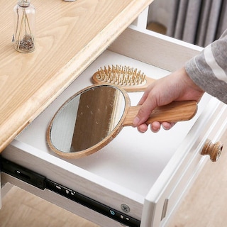 Foto 5 | Foto 5 | Espejo De Maquillaje Huoguo Madera Maciza De Roble Alta Definición 15 Cm - Venta Internacional.