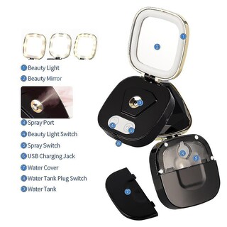 Foto 4 | Foto 4 | Espejo De Maquillaje Con Luz Y Humidificador De Bolsillo Nano Mist - Venta Internacional.