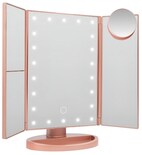 Xtellar Espejo De Maquillaje Iluminado Tríptico De Lujo Aumento Premium 3x 2x 10x - Ideal Para Regalo Hermoso