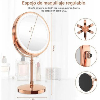 Foto 3 | Foto 3 | Espejo de Maquillaje Xtellar con Luz Led