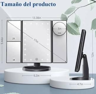 Foto 4 | Foto 4 | Xtellar Espejo De Maquillaje Con Luz Led Regulable Y Aumento 10x – Accesorio De Belleza Superior
