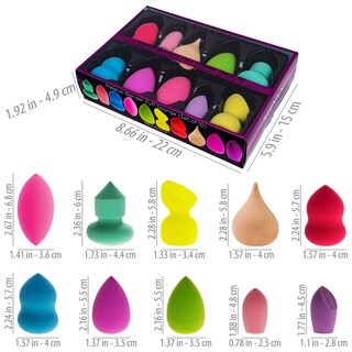 Foto 4 | Foto 4 | Set de 10 Esponjas Batidoras de Maquillaje SHANY Veganas y Sin Látex - Venta Internacional