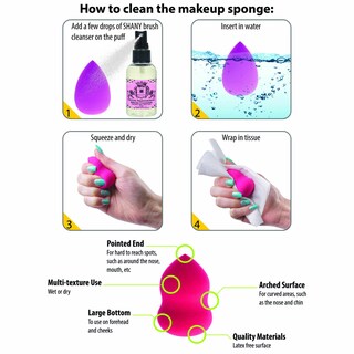 Foto 6 | Foto 6 | Set de 10 Esponjas Batidoras de Maquillaje SHANY Veganas y Sin Látex - Venta Internacional