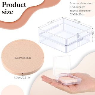 Foto 2 | Foto 2 | Esponjas de Maquillaje Redondas Patelai con Funda Transparente 100 Unidades - Venta Internacional