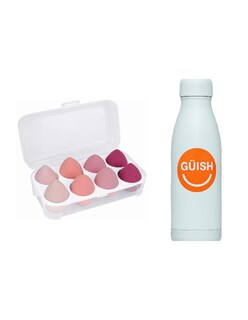 Foto 1 | Foto 1 | Kit Esponja Maquillaje 8 Piezas Color Rosa Con Caja + Gratis Termo Güish De Regalo