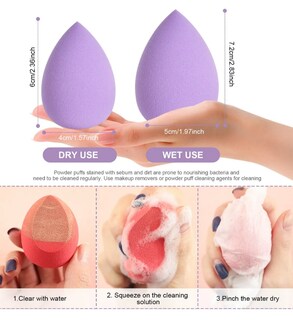 Foto 2 | Foto 2 | Xtellar Kit De Esponjas De Maquillaje 8 Piezas Con Caja De Almacenamiento Elegante