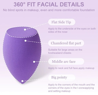 Foto 3 | Foto 3 | Xtellar Kit De Esponjas De Maquillaje 8 Piezas Con Caja De Almacenamiento Elegante
