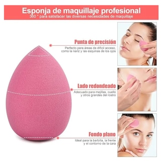 Foto 5 | Foto 5 | Kit Esponja De Maquillaje Caja De 8 Piezas Belug Rosa