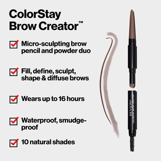 Foto 3 | Foto 3 | Lápiz y Polvo para Cejas Revlon Colorstay Brow Creator 605 Soft Brown - Venta Internacional