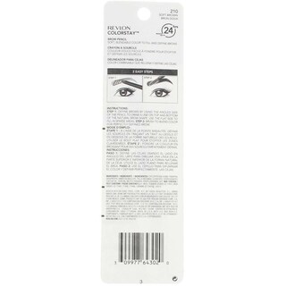 Foto 3 | Foto 3 | Lápiz de Cejas Revlon Colorstay 210 Soft Brown Waterproof 2 Piezas - Venta Internacional