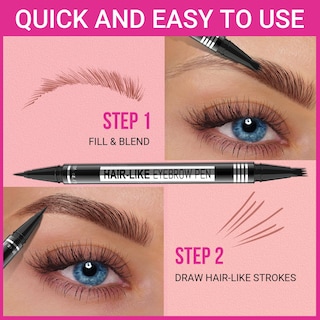 Foto 5 | Foto 5 | Bolígrafo Para Cejas Imethod Microblading 2 En 1 Con Doble Punta, Color Marrón Oscuro - Venta Internacional.