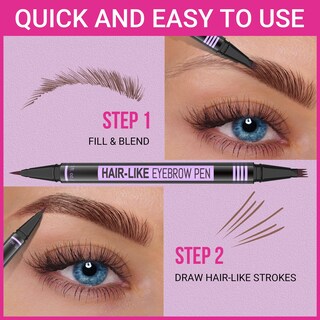 Foto 5 | Foto 5 | Bolígrafo Para Cejas Imethod Magic 2 En 1 Resistente Al Agua, Color Marrón Claro - Venta Internacional.