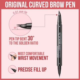Foto 6 | Foto 6 | Lápiz Para Cejas Imethod Curved Brow Pencil 2 En 1, Color Marrón, Dura 24 Horas - Venta Internacional.