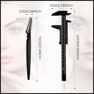 Foto 4 | Foto 4 | Juego De Reglas Para Tatuajes Y Cejas 6 Piezas Con Cuchillas para Recortar Cejas - Venta Internacional