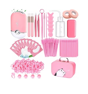 Foto 1 | Foto 1 | Kit Pestañas 1 X 1 Parches Microbrush Ventilador Cepillo Rosa
