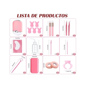 Foto 2 | Foto 2 | Kit Pestañas 1 X 1 Parches Microbrush Ventilador Cepillo Rosa