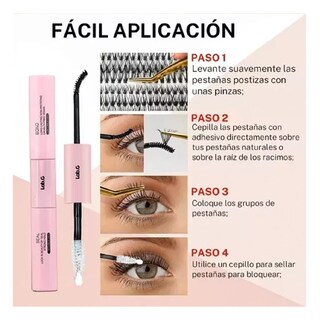 Foto 4 | Foto 4 | Kit de Extensión de Pestañas Blister Lashes Mink Lab.g 242 Piezas Negras