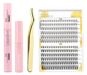 Foto 1 | Foto 1 | Extensiones Xtellar Pestañas Diy, Kit De Racimos De Pestañas