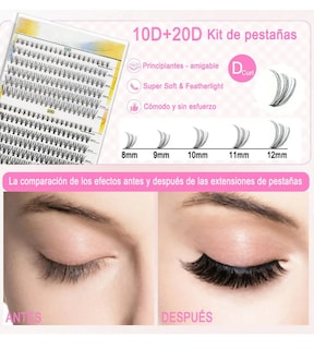 Foto 3 | Foto 3 | Extensiones Xtellar Pestañas Diy, Kit De Racimos De Pestañas