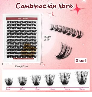 Foto 4 | Foto 4 | Xtellar Kit Premium De Extensiones De Pestañas 3d 30d-100d 10-18mm – 300 Piezas Para Un Look Natural Y Voluminoso