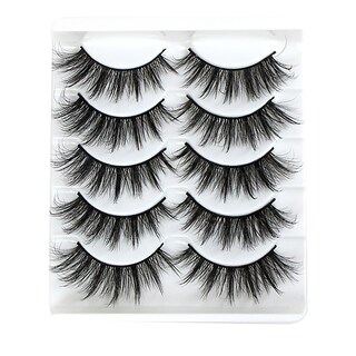 Foto 4 | Foto 4 | Pestañas Postizas Huoguo 3d Gruesas Largas Negras Paquete De 5 Pares - Venta Internacional.