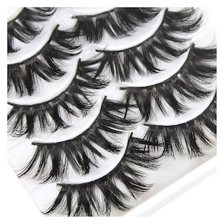 Foto 1 | Foto 1 | Pestañas Postizas Huoguo 3d Gruesas Largas Negras Paquete De 5 Pares - Venta Internacional.
