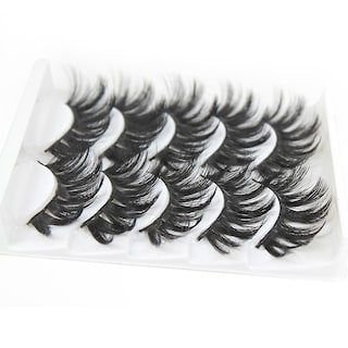Foto 3 | Foto 3 | Pestañas Postizas Huoguo 3d Gruesas Largas Negras Paquete De 5 Pares - Venta Internacional.
