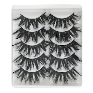 Foto 5 | Foto 5 | Pestañas Postizas Huoguo 3d Gruesas Largas Negras Paquete De 5 Pares - Venta Internacional.
