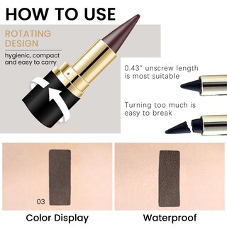 Foto 6 | Foto 6 | Set De Lápiz Delineador De Ojos En Gel Evpct Brown, Maquillaje Impermeable - Venta Internacional.