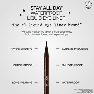Foto 3 | Foto 3 | Delineador De Ojos Stila Stay All Day Waterproof, Marrón Oscuro, 1 Ml - Venta Internacional.