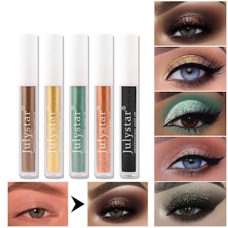 Foto 5 | Foto 5 | Set De Sombras De Ojos Huoguo Diamond Liquid Glitter 10 Colores 2 5 Ml - Venta Internacional.
