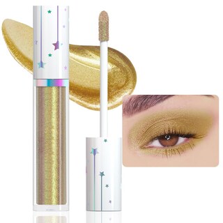 Foto 1 | Foto 1 | Set De Sombras De Ojos Liquid Shimmery Con Purpurina Evpct 14, Color Dorado - Venta Internacional.