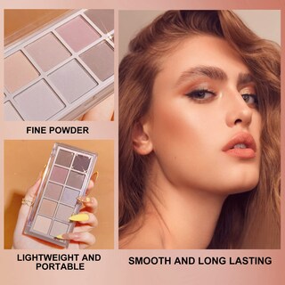 Foto 3 | Foto 3 | Paleta De Sombras De Ojos Erinde 10 Colores Mate Para Mujeres Mayores - Venta Internacional.