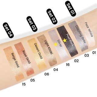 Foto 6 | Foto 6 | Set De Barras De Sombra De Ojos Color Crema Evpect Dazzling Grey Y Silver, 2 Unidades - Venta Internacional.