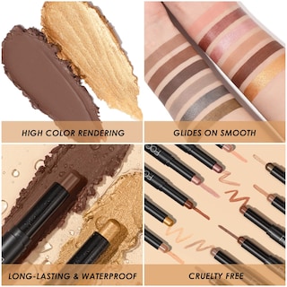 Foto 7 | Foto 7 | Sombra De Ojos En Crema Focallure Fancy Tabac Waterproof, 2 Unidades - Venta Internacional.