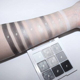 Foto 6 | Foto 6 | Paleta De Maquillaje Para Sombras De Ojos Evpct 9 Colores Black Glitter - Venta Internacional.