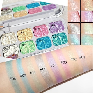 Foto 4 | Foto 4 | Paleta De Maquillaje Evpct, Iluminador Facial Y Mejillas, 8 Colores, Shimmer - Venta Internacional.