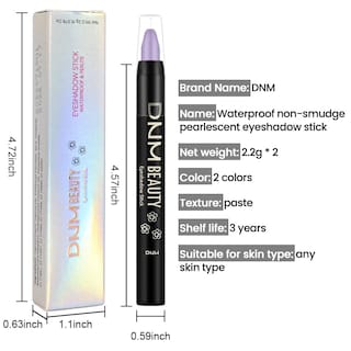 Foto 6 | Foto 6 | Set De Sombras De Ojos En Crema Kaely Waterproof, 2 Unidades, Azul Y Morado - Venta Internacional.