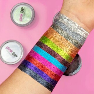 Foto 6 | Foto 6 | Glitter Compacto Para Ojos Y Rostro Glitter Eye Shadow Pink Up
