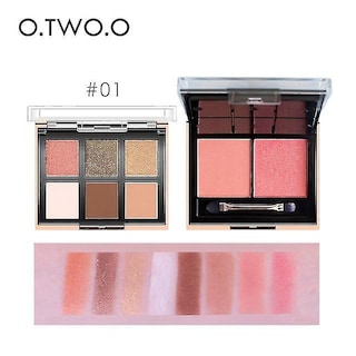 Foto 2 | Foto 2 | Paleta De Maquillaje Huoguo Sombra De Ojos 6 Colores+rubor 2 Colores - Venta Internacional.