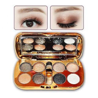 Foto 2 | Foto 2 | Paleta De Sombras De Ojos Huoguo Glitter 8 Colores Con Pincel 10 G - Venta Internacional.